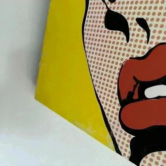 Retro Pop Art  Women Face Print on Wood Home Decor - Picture 5 of 12